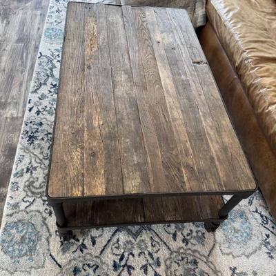 Restoration Hardware Parisian Industrial Coffee Table 
48” W x 28” D x 18” H