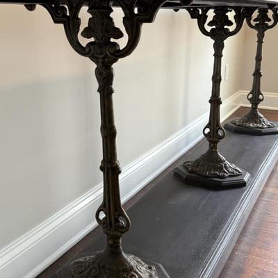 Restoration Hardware 19th Century French Zinc and Cast Iron Console 92” W x 20” D x 33” H