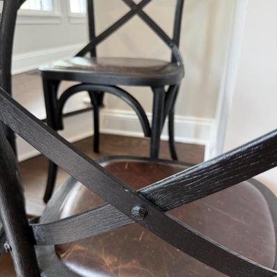 Restoration Hardware  Four (4) Madeleine Leather DIning Chairs