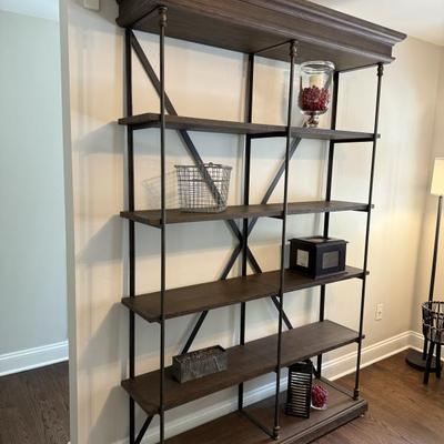 Restoration Hardware Parisian Cornice Double Shelving Unit
58” W x 15” D x 97” H