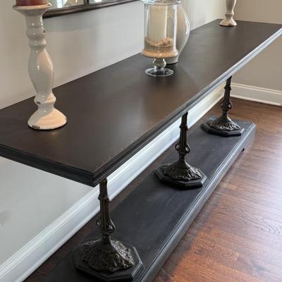 Restoration Hardware 19th Century French Zinc and Cast Iron Console 92” W x 20” D x 33” H
