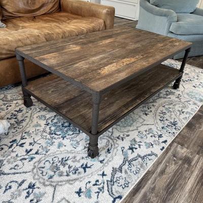 Restoration Hardware Parisian Industrial Coffee Table 
48” W x 28” D x 18” H