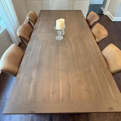 Restoration Hardware St James Dining Table in Antiqued Grey Oak
43.5” W x 96” L x 30” H 