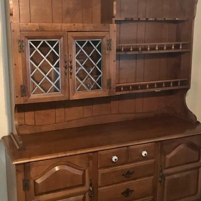 Vintage Rock Maple Hutch By Sprague & Carleton
