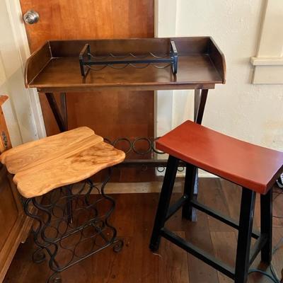 Unique Wine Storage And Stool