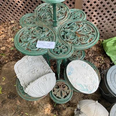 Metal Plant Stand And Yard Decor