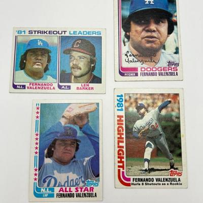323 4) 1982 fernando valenzuela baseball cards