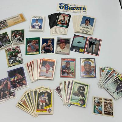 104 big lot of various cards memorabilia nhl, nfl, mlb, boxing & more