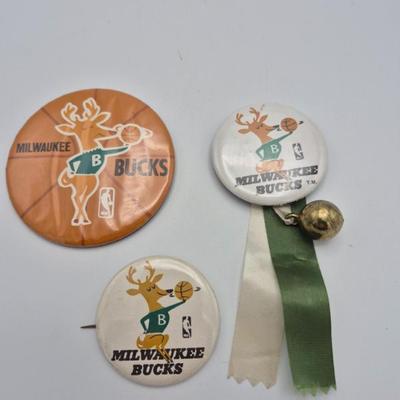 362 Vintage milwaukee bucks pin set