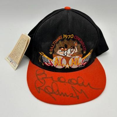 172 brooks robinson signed baseball hat 1970 world series