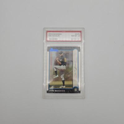 703 signed baseball card 1999 bowman tim hudson