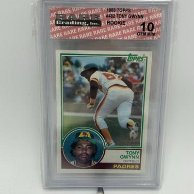 305 10 gem mint graded 1983 topps tony gwynn 482 baseball card