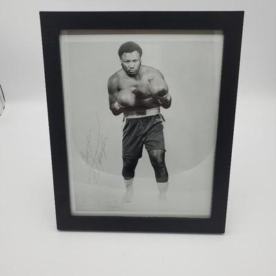 7 joe frazier signed framed photo