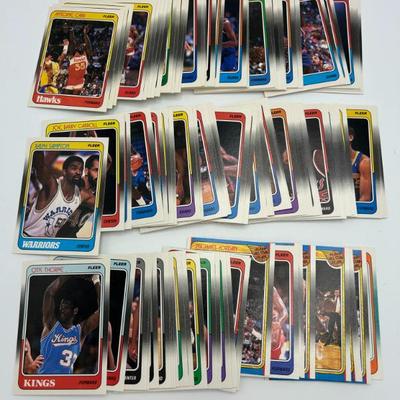 136 lot of 1988 fleer nba basketball cards