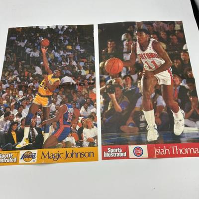 419 lot of sports illustrated paper nba posters 4)
