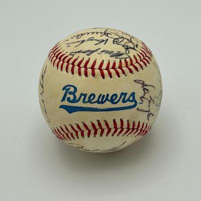 350 signed brewers baseball