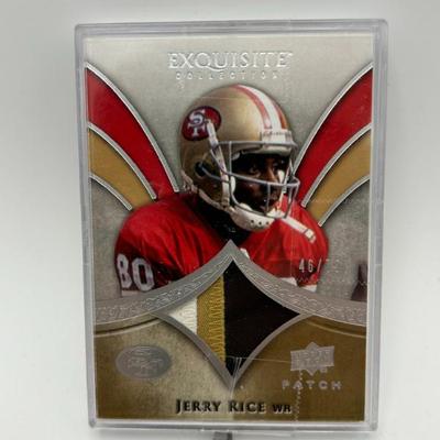 319 jerry rice upper deck exquisite jersey patch card 2009 46 75
