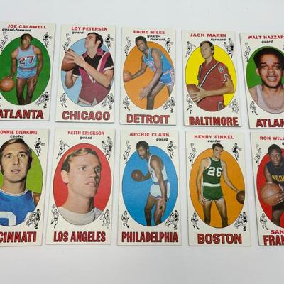 18 lot of 10 1969 topps basketball cards