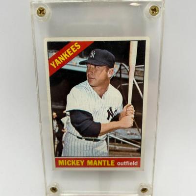 206 1966 mickey mantle topps baseball card 50