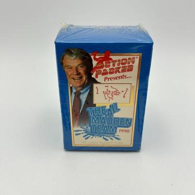 167 sealed action packed 1990 the all madden team football card box