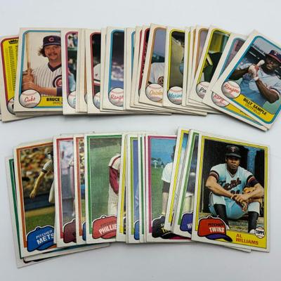 357 lot of 1981 fleer topps baseball cards