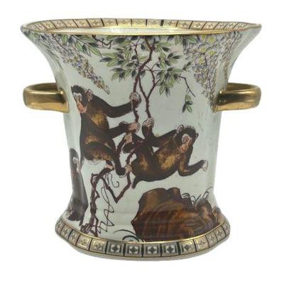 Lot 130  
Chinese Chinoiserie Monkey Design Cachepot