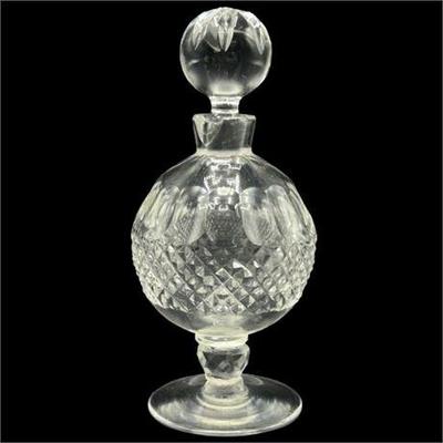 Lot 015   
Waterford Colleen Crystal Cut Footed Perfume Bottle