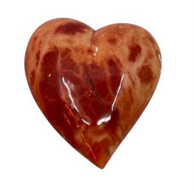 Lot 115   
Carnelian Heart Paper Weight, Made In Italy