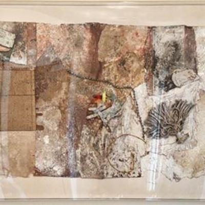 Lot 007-232 
Mixed Media Abstract Art Collage
