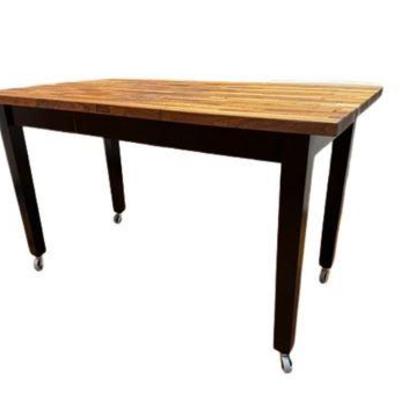 Lot 022-107  
John Boos & Co Butcher Block Kitchen Island Table with Casters