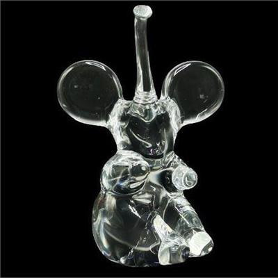 Lot 004   
Daum, France, Trumpeting Elephant Figurine