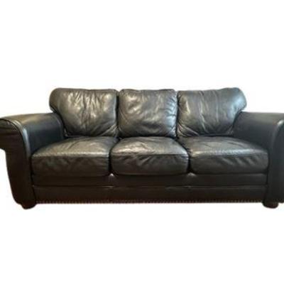 Lot 025-164  
Legacy Leather International Black Leather Sofa