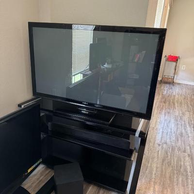 Flat screen TV and stand
