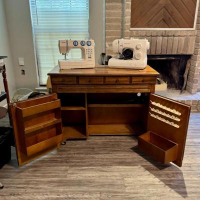 1960s-70s sewing table #3 (open cabinet view)