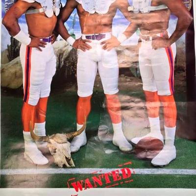 1987 Denver Broncos 'Adios Amigos' Poster