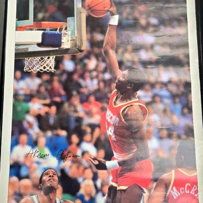 'Rare' Signed Akeem Abdul Olajuwon Poster