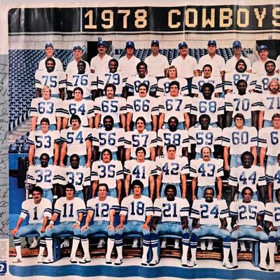 Signed 1978 Dallas Cowboys McDonald's Poster