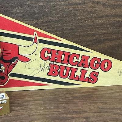 Stacey King Signed Flag & More