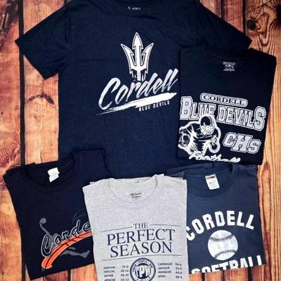 Cordell Blue Devil Tees "Acrux" and "Gildan"