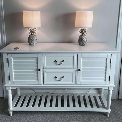 White Buffet and A Pair Of Lamps (2nd Floor)
