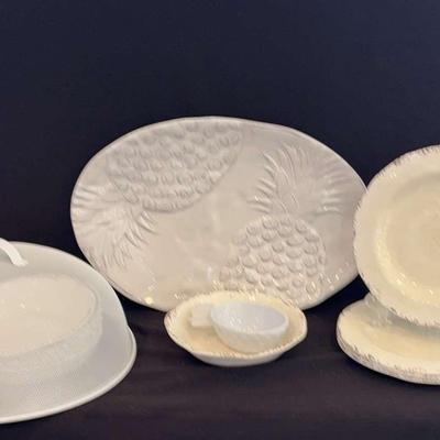 White Pier 1 Dinnerware 