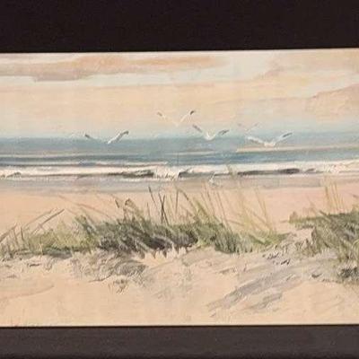 Beach Scene On Canvas