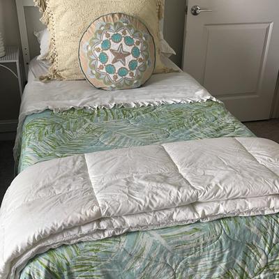 Twin Headboard, Frame and Bedding II (2nd Floor)
