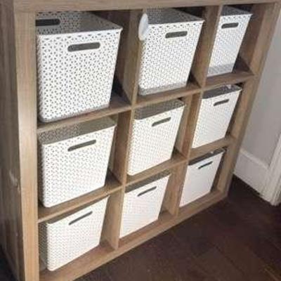 9 Cubbie Wooden Organizer 