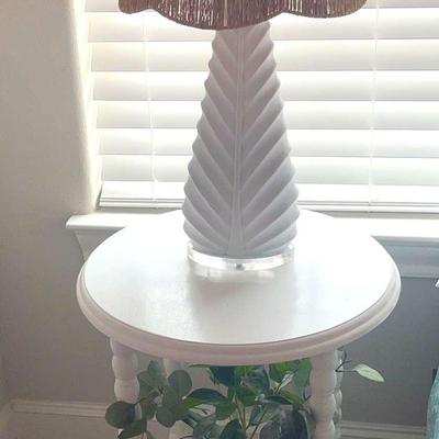 White End Table w/ Lamp II (2nd Floor)
