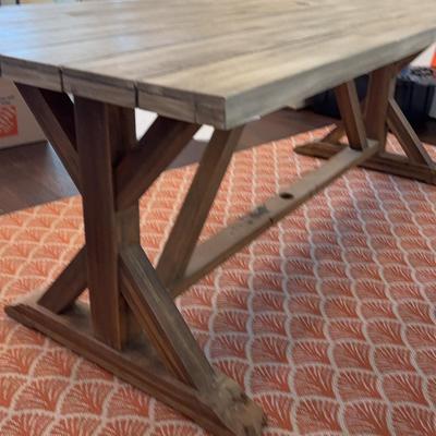Wood Patio Or Indoor Dining Table