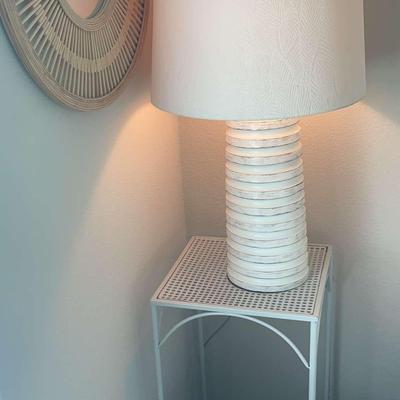 Side Table, Lamp and Wicker Wall Decor (2nd Floor)