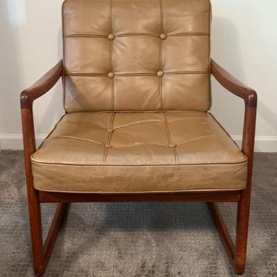 Mid-Century France And Son Denmark Teak Rocking Chair