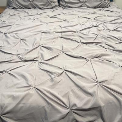 Full Size 12” Lucid Comfort Collection Memory Foam Bed, Headboard, Footboard, Base And Covers