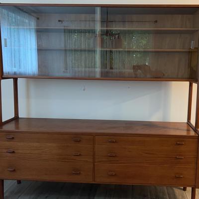 Hans J Wegner 1961 Mid-Century Two-Tiered Teak Highboard 
